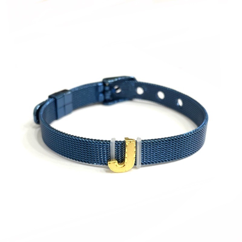 Gelang Gesper Arloji Set Liontin Emas Asli Kadar 700 Huruf J