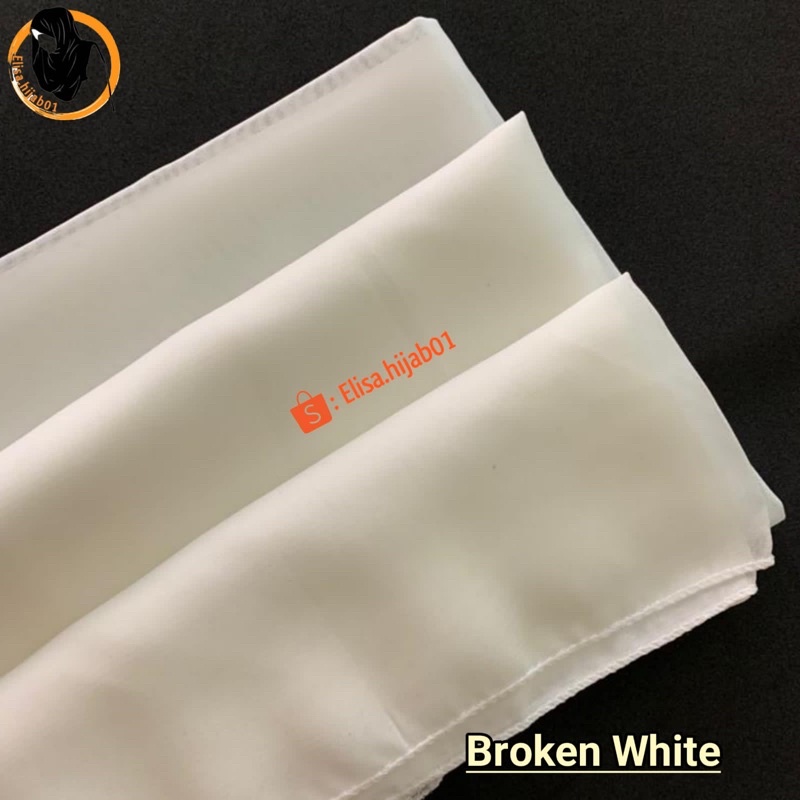 [ COD ] Hijab Bella Square Premium Hijab Segiempat-Broken White