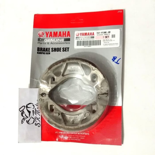 kampas rem belakang brake shoe mio xride mio j xeon mx original