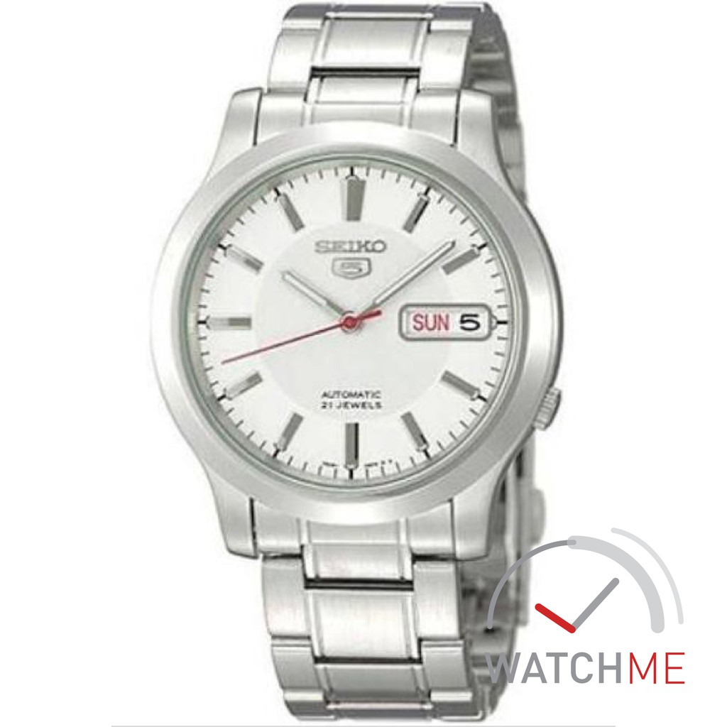 Jam Tangan Seiko 5 SNK789K1 Automatic White Dial 30m Stainless Steel Original Bergaransi