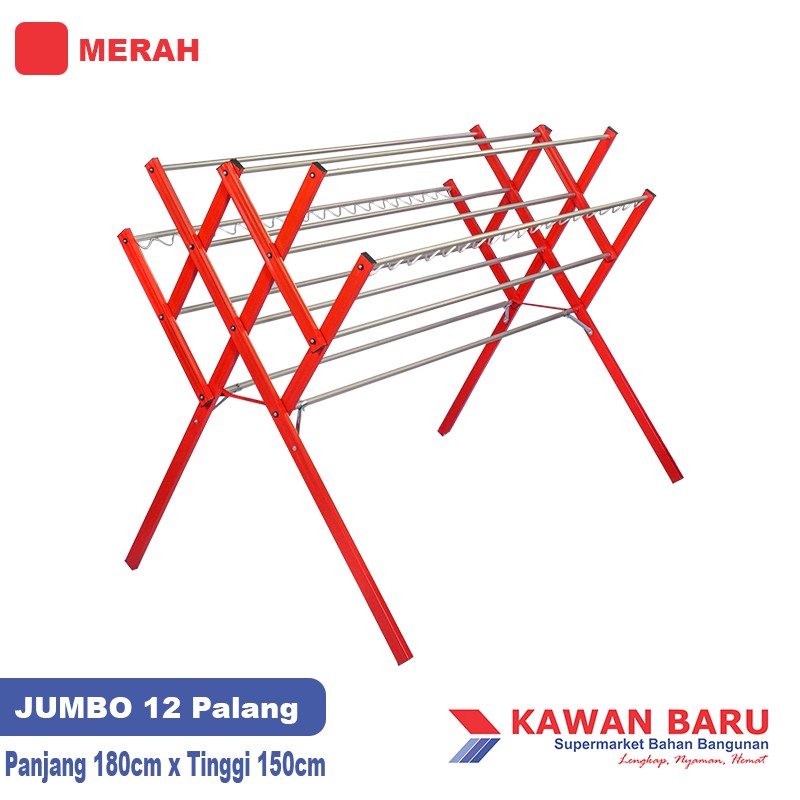 Jemuran Besar Baju dan Pakaian Dewasa 2 METER Bahan Galvalum