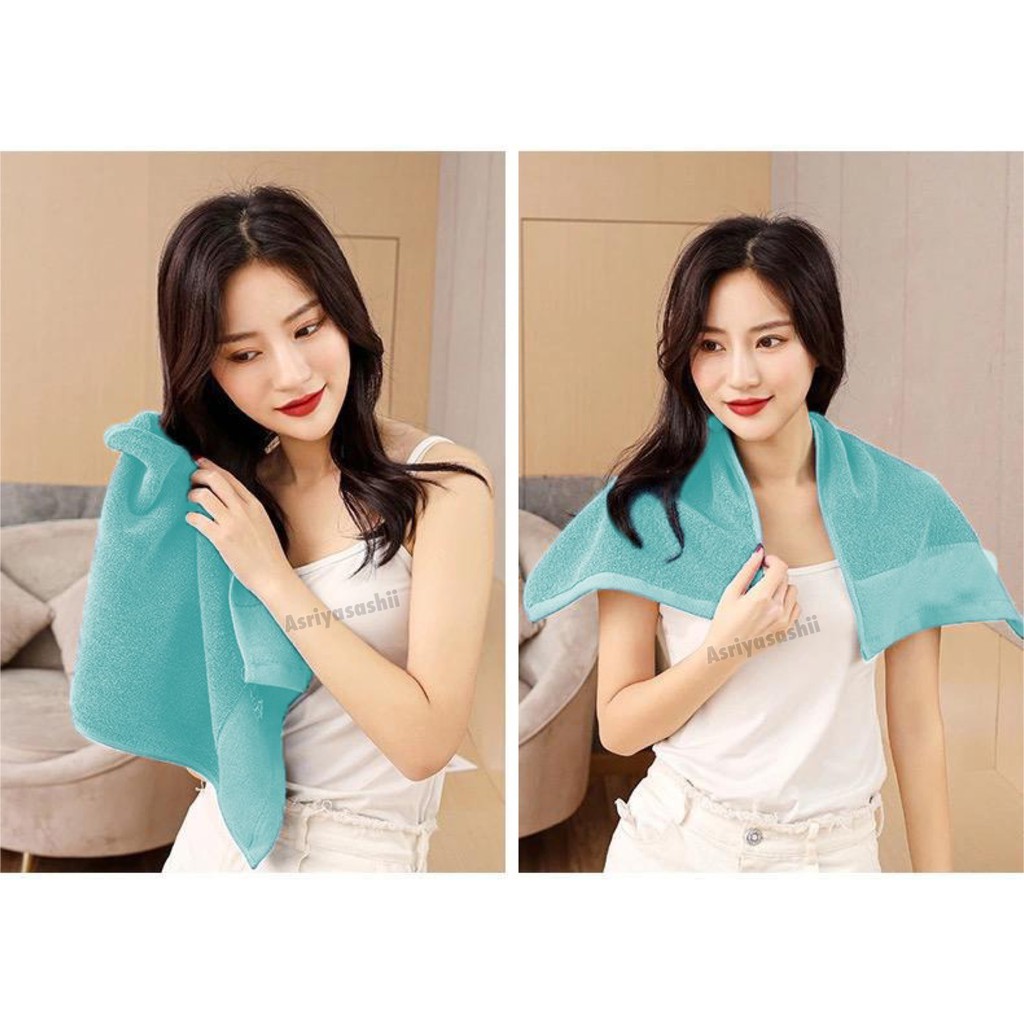 Handuk Wajah Leher Muka Tosca 35x70 Asriyasashii Cotton 100% Tebal Lembut Termurah Terlaris