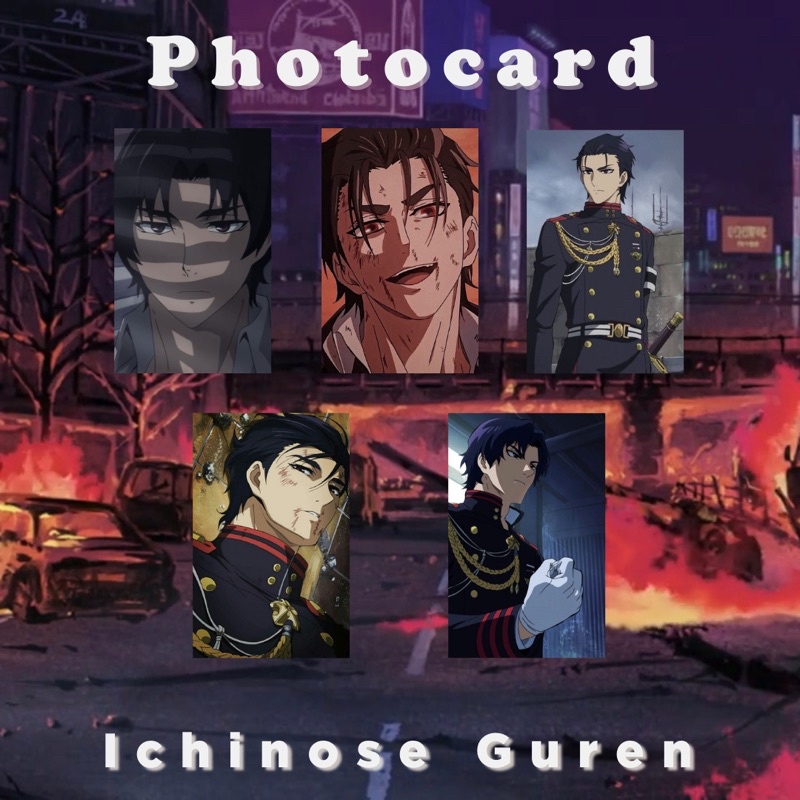 Photocard anime ichinose guren anime owari no seraph / seraph of the end BISA CUSTOM