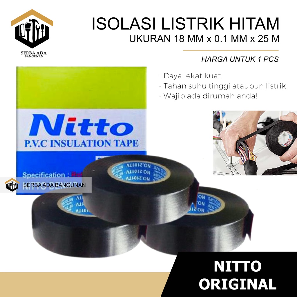 Jual Isolasi Listrik Nito Original Nibel Electric Tape Isolasi