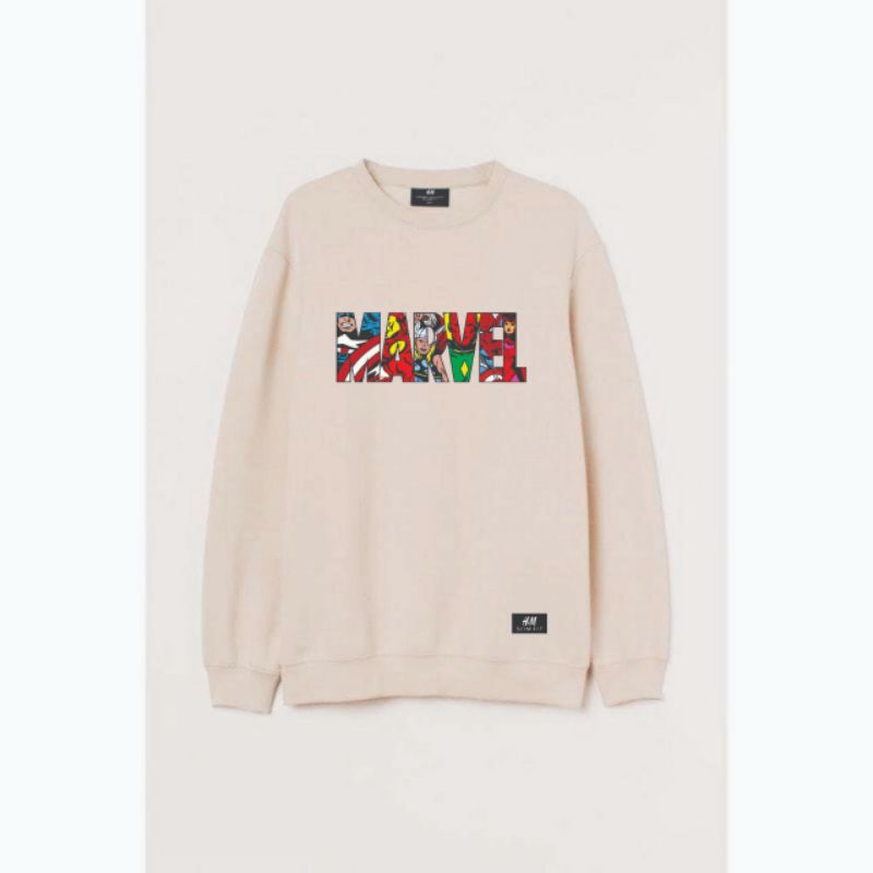 CREWNECK MARVEL SWEATER BASIC PREMIUM PRIA WANITA TERLARIS