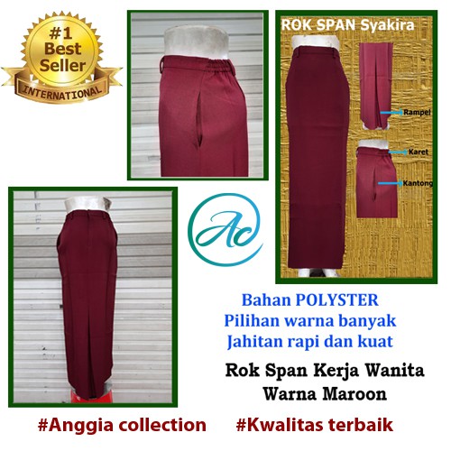 rok span ukuran 4L dan 5L-rok kerja-rok span syakira-rok polyester-rok kerja modis-rok kerja wanita