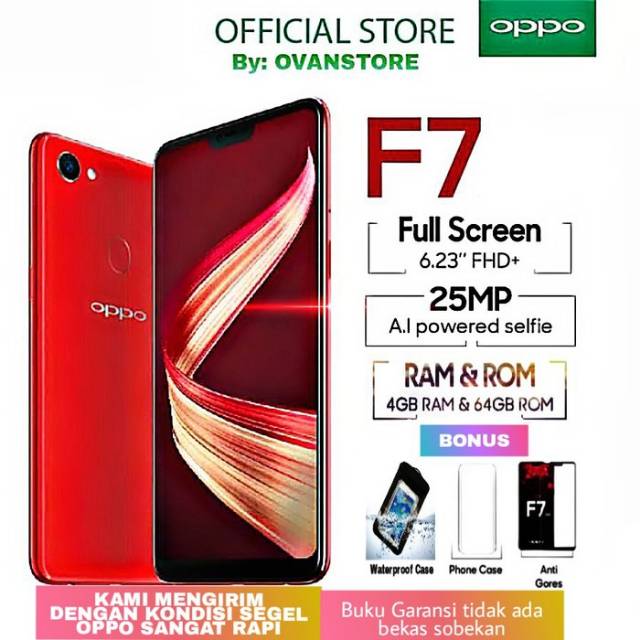 OPPO F7 GARANSI RESMI OPPO 4/64 GB