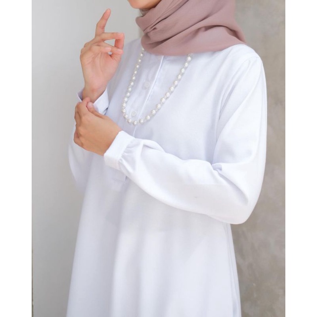 Gamis Putih katun toyobo murah