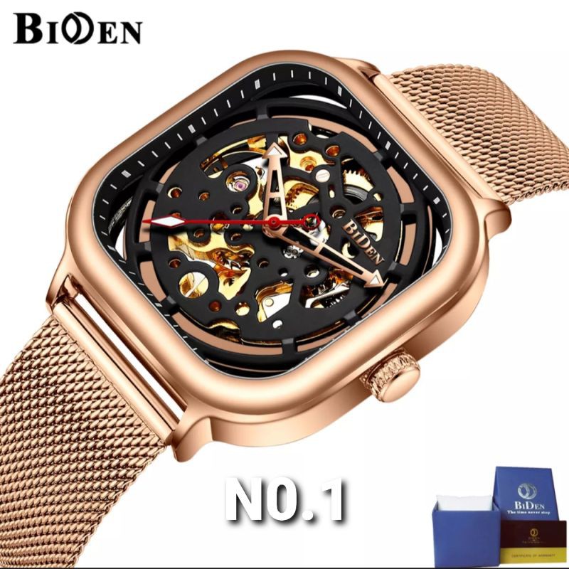 Jam Tangan Analog Wanita Biden YN0196 Automatic Original Garansi Mesin 1 Tahun
