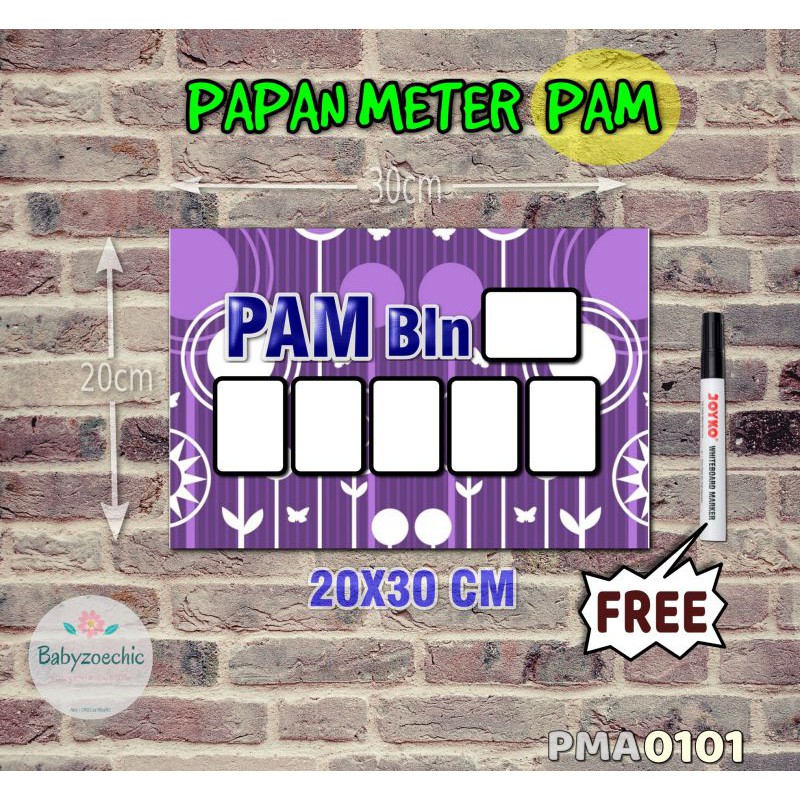 

Zoe Papan Meter Listrik PLN PAM motif Unik - Floral 01