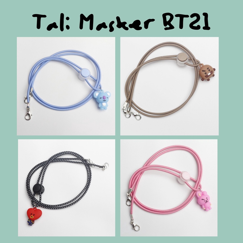 Tali Masker BT21 / Konektor Masker BT21 / Strap Masker Elastis BT21