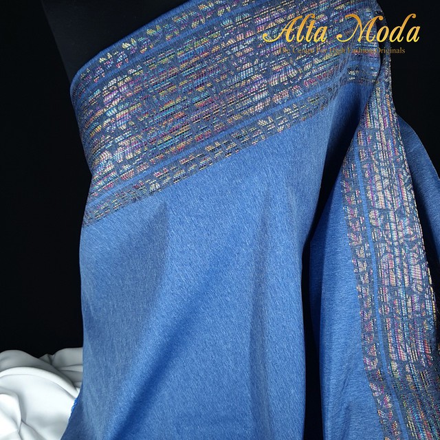 

Alta Moda Kain Denim Bordir High Quality Blue Yale Pelangi (1.75M)
