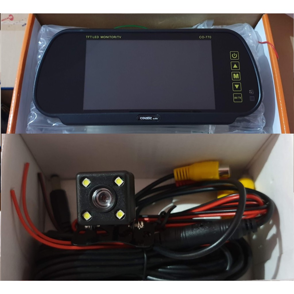 PAKETAN TV SPION 7INCH DAN KAMERA BELAKANG