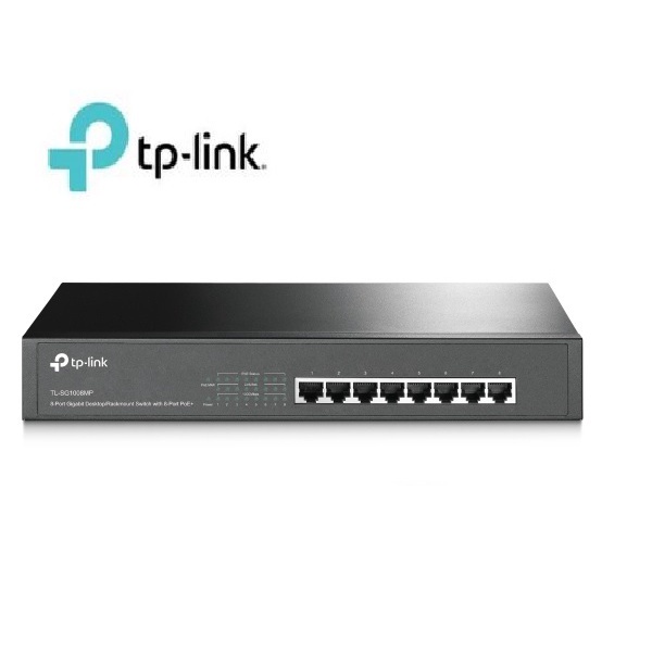 TP-LINK TL-SG1008MP 8-Port Gigabit Desktop/Rackmount Switch with 8-Port PoE+ TP LINK