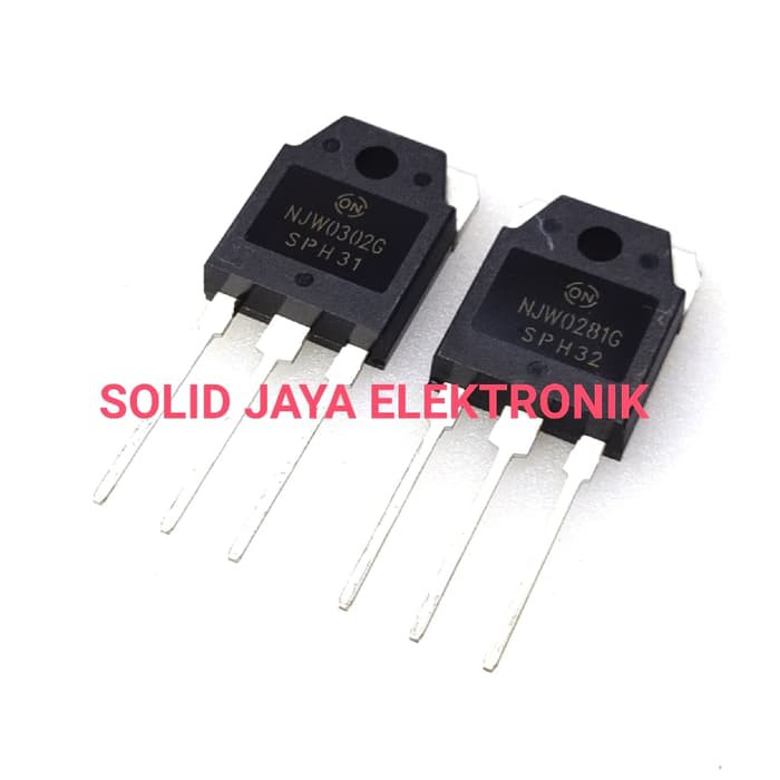 TRANSISTOR NJW0302 NJW0281 NJW 0302 0218 G TR AMPLIFIER AUDIO SYSTEM TR FINAL ASLI ORIGINAL SET