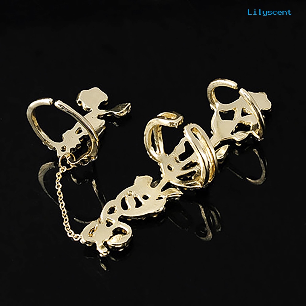 Ls Cincin Rantai Adjustable Motif Bunga Untuk Wanita