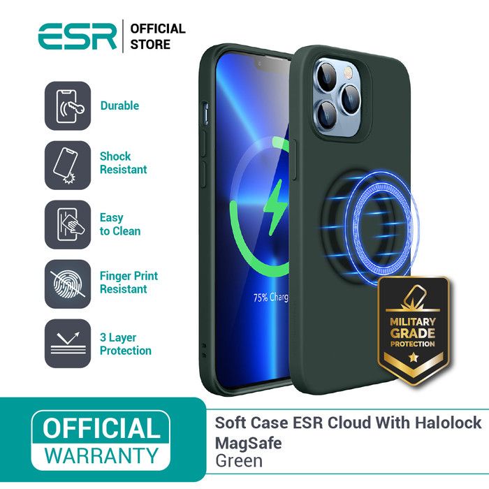 ESR iPhone 13 / 13 Pro / 13 Pro Max Cloud Soft Case with HaloLock Magnet - Original ESR -  501019 / 501020 / 501021 / 501022 / 501023 / 501024
