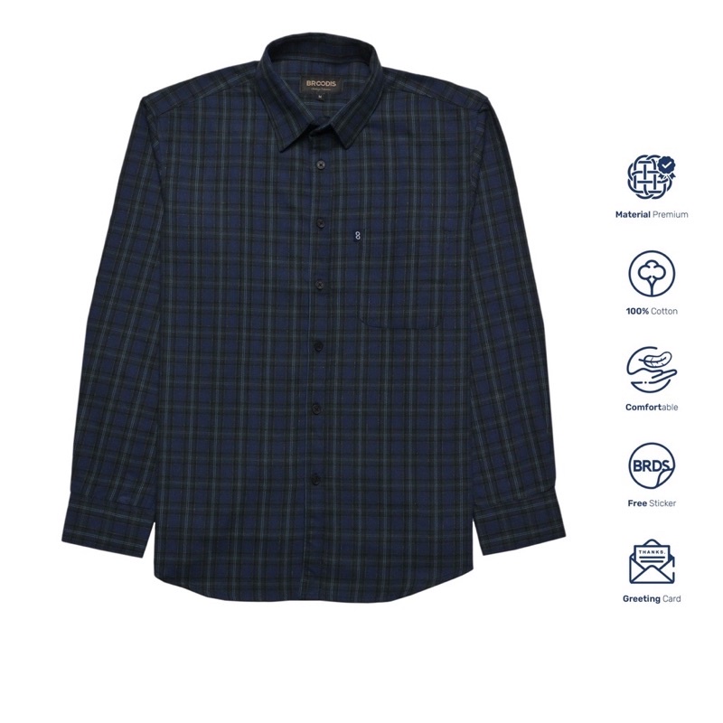 Broodis - kemeja flanel dark charlotte