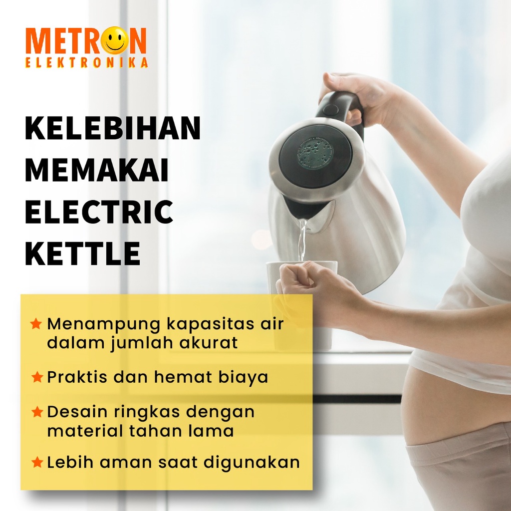 MASPION MEK 1802 KS / ELECTRIC KETTLE 1.8 LITER 500 WATT / MEK1802KS