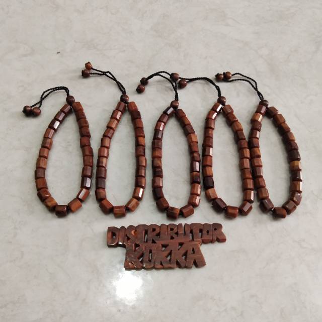 ( SUPER MURAH ) Grosir 5 pcs gelang kokka kaukah kaokah fukakah cutting lurus coklat