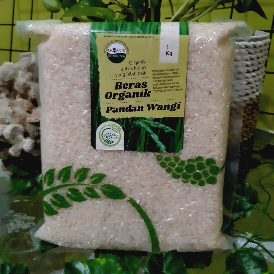 

Beras Organik Pandan Wangi Lingkar organik kemasan vacuum - vacuum