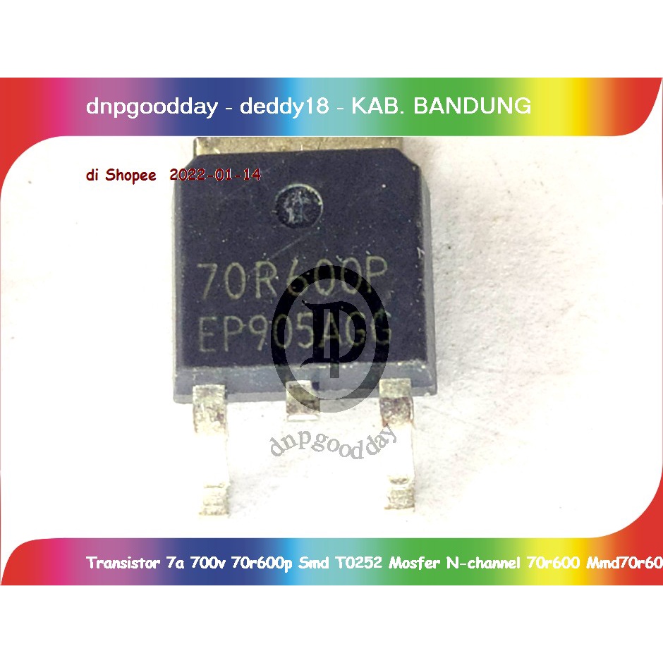 Transistor 7a 700v 70r600p Smd T0252 Mosfer N-channel 70r600 Mmd70r600p