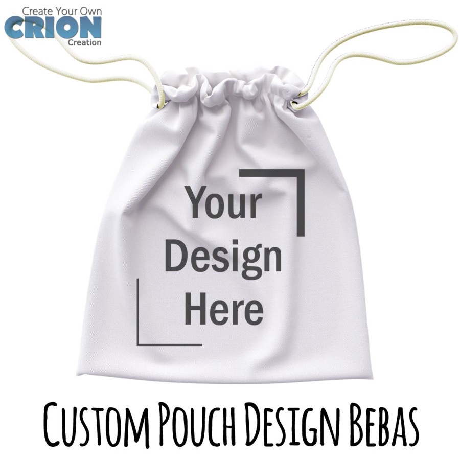 Custom Pouch Serut Berbagai Ukuran - Kado / Souvenir Wedding / Kantor