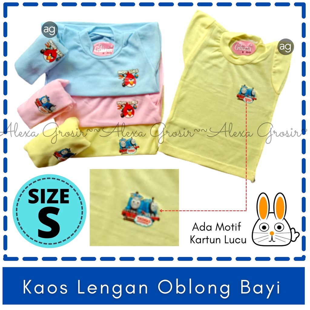 Kaos Oblong Bayi SIZE S - ALEXA GROSIR