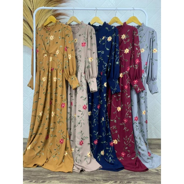 {PREMIUM} Gamis Lebaran, Lesti Bordir