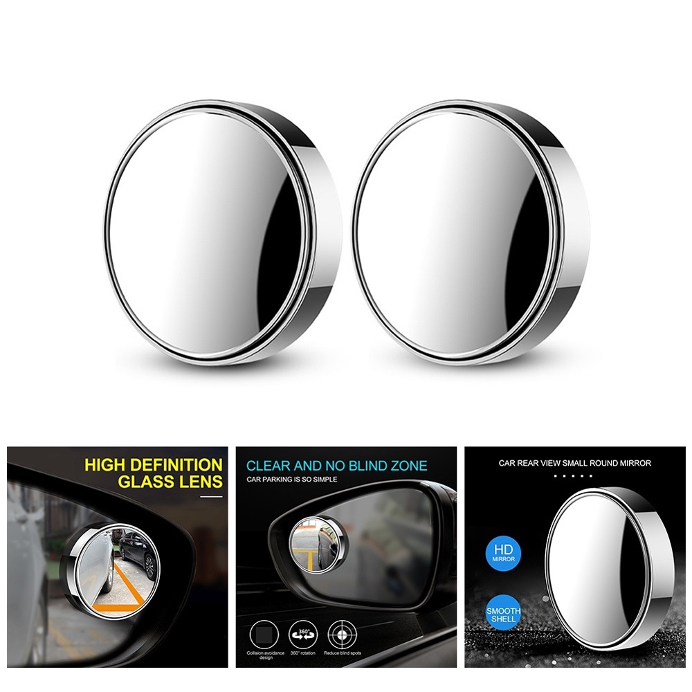 2pieces Car Mirrors Blind spot Slim Kaca Cermin Spion Mini Tambahan Mobil Motor Kaca Spion Mini Tambahan Blind Spot