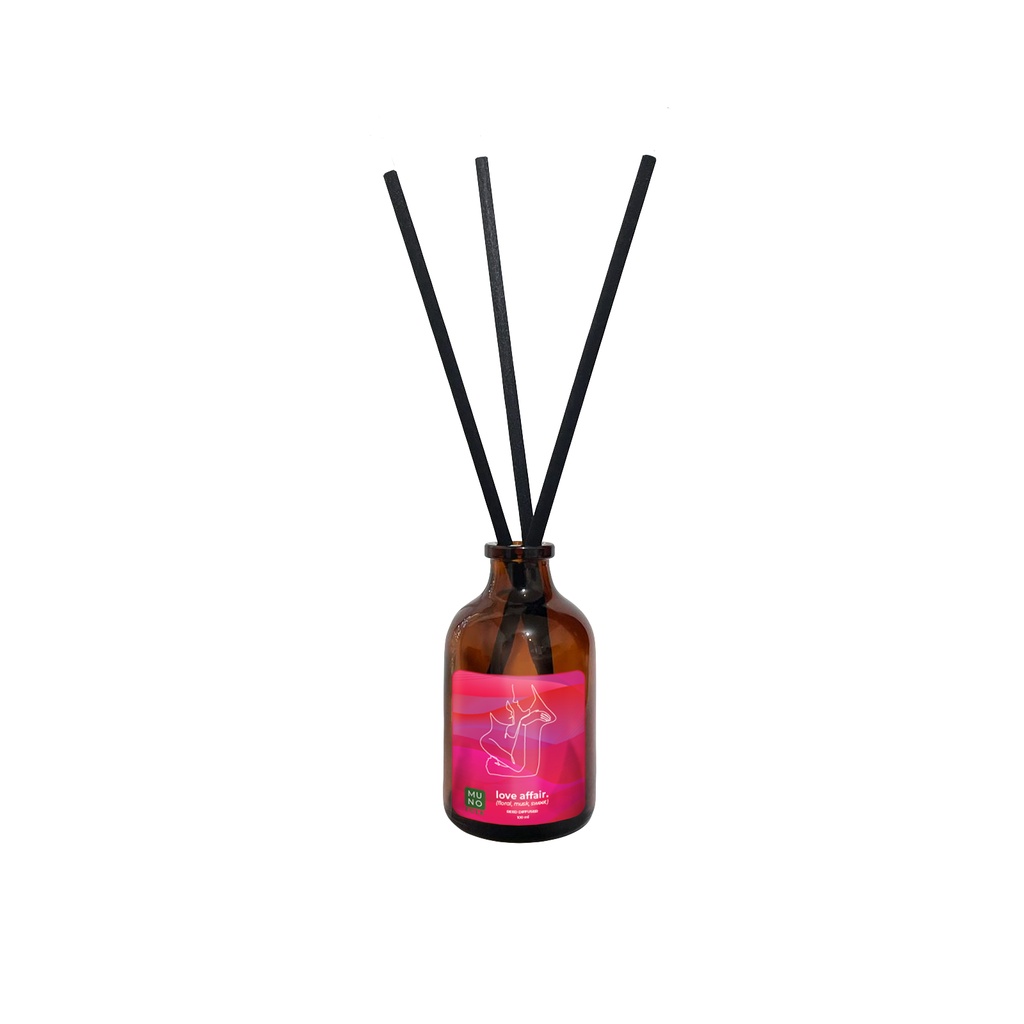 Muno Folk - 100ml Reed Diffuser Aromatherapy | Pewangi Pengharum Ruangan-Love Affair