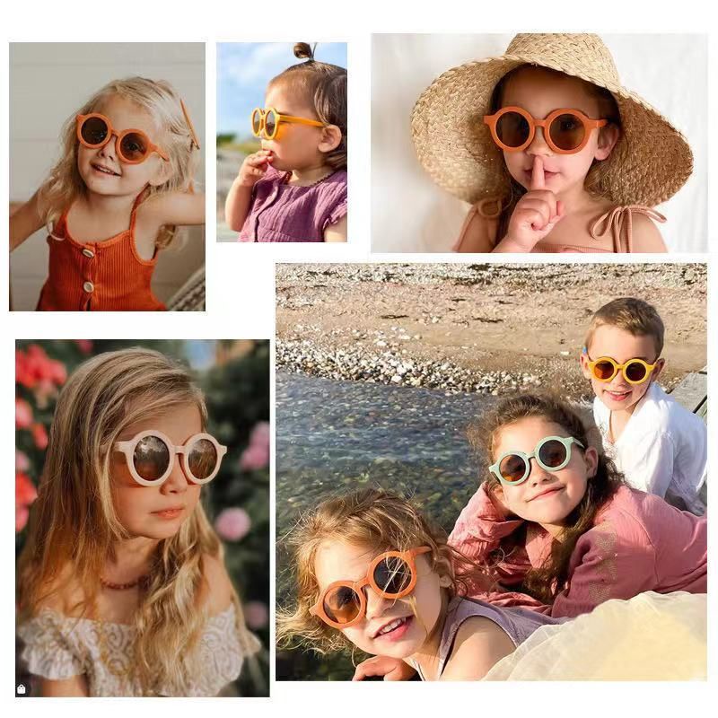 [COD] Kacamata Hitam Anak Kacamata Bayi Anti UV Kacamata Bulat Kekinian Kacamata Boboho Kacamata Anak 0-6 tahun Kacamata Fashion Anak Terkini Kids Sunglasses