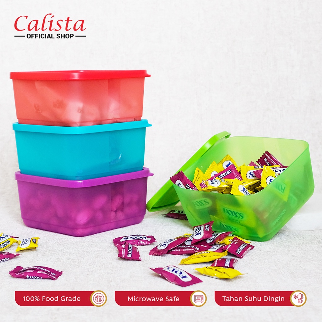 Calista Asahi Premium 650ml Toples Penyimpanan Makanan Set isi 4pcs