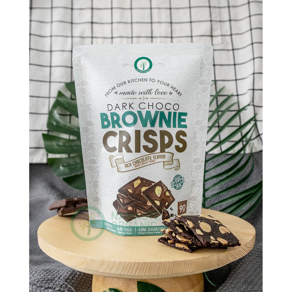 

VEGAN DARK CHOCO BROWNIE CRISPS 90GR