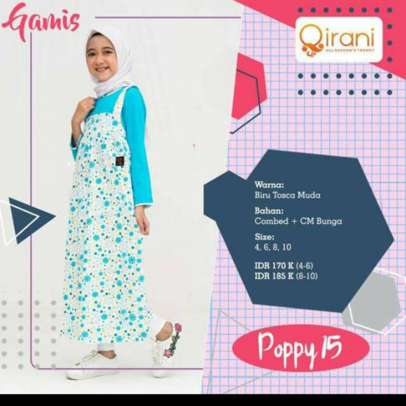Gamis anak poppy 15 Qirani Original