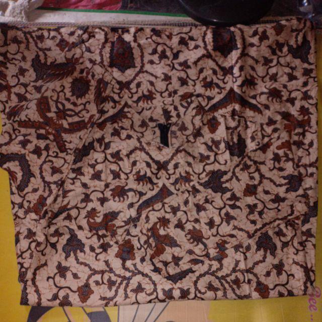 M-l-xl-xxl Batik Tunik Wanita Asj Sa Hrb026 Kenongo Pekalongan Sogan Tulis