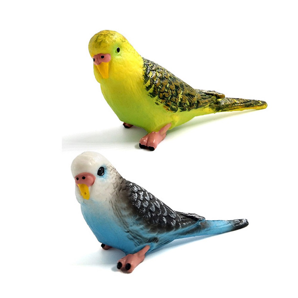 Rebuy Miniatur Simulasi Burung Pipit Warna Biru Hijau Untuk