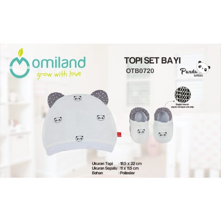 Sepatu Bayi Set Topi Panda Series OTBO720 Omiland///Topi STK Set Bayi Train blue OB47142/Train Peach OB47141/Bear Series OB47131