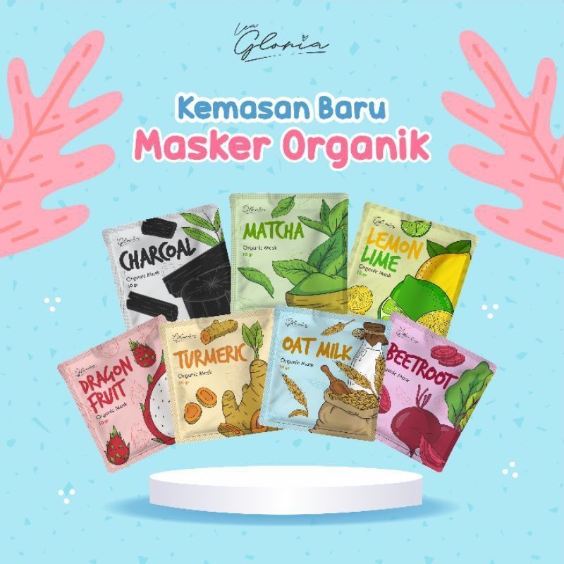 Masker Organik Lea gloria BPOM kemasan terbaru 10gr HARGA GROSIR