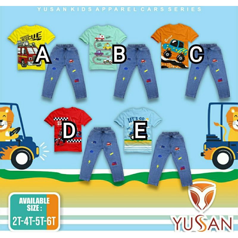 yusan setelan denim baju anak cowok