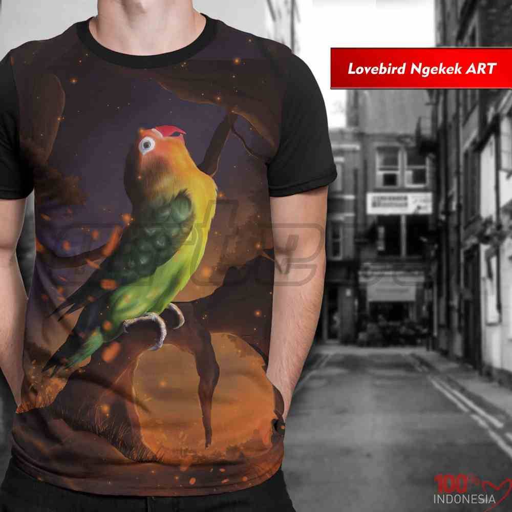 Termurah Kaos Lovebird Super Ngekek Hitam Legym Shopee Indonesia