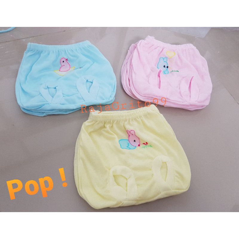 Celana kacamata Bayi Warna Aplikasi isi 1 Lusin / Celana pop Aplikasi - Tempel / Celana kodok APK Grosir 12 pcs