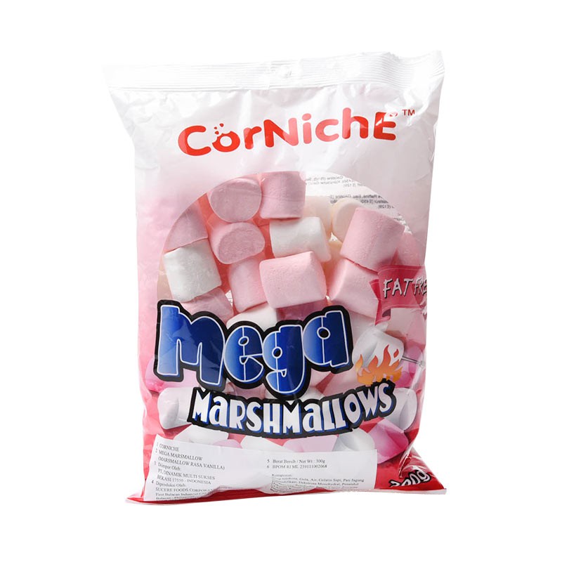 

Corniche Mega Pink & White Marshmallows 300gr