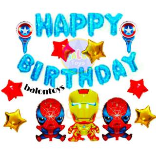 BALONTOYS AVENGERS IRON MAN SPIDERMAN DEKORASI SET ULTAH BALONTOYS AVENGERS IRON MAN SPIDERMAN DEKORASI SET ULTAH