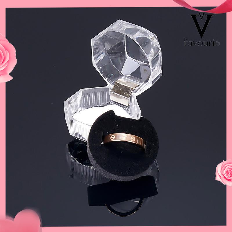 [COD]Kotak Cincin Mini Kotak Perhiasan Plastik Stud Earrings Cincin Kalung Perhiasan Kotak Kemasan Kotak Display-FA