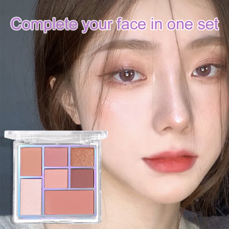 LAMEILA MULTIPLE FACE PALETTE EYESHADOW HIGHLIGHTER CONTOUR BLUSHER PALETTE 7 COLORS KODE 5082