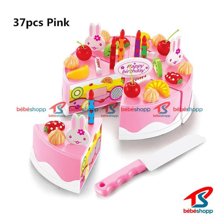 DIY FRUIT CAKE - Mainan Anak Cewe Kue Ulang Tahun/ Ultah - 37 Pcs
