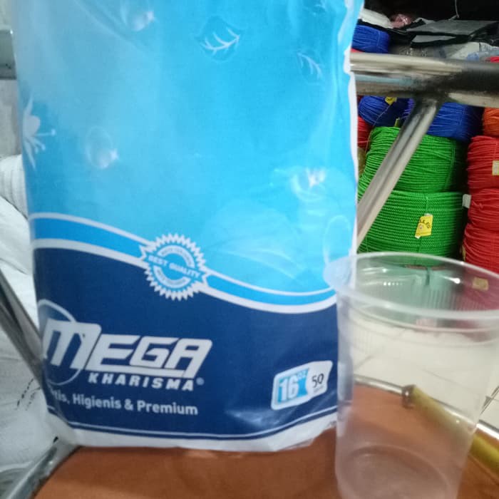 Gelas Plastik 12oz 14oz 16oz Gelas Plastik Mega