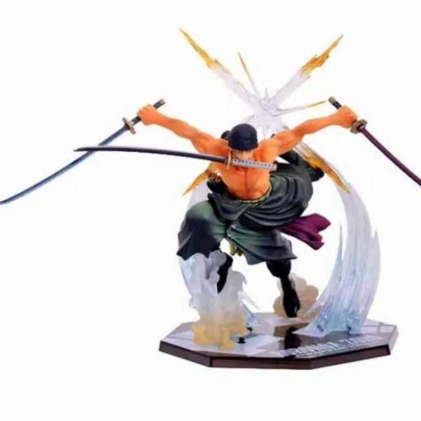 Anime Action Figure Zoro Roronoa Zoro Battle Action Anime One Piece Diopratama89