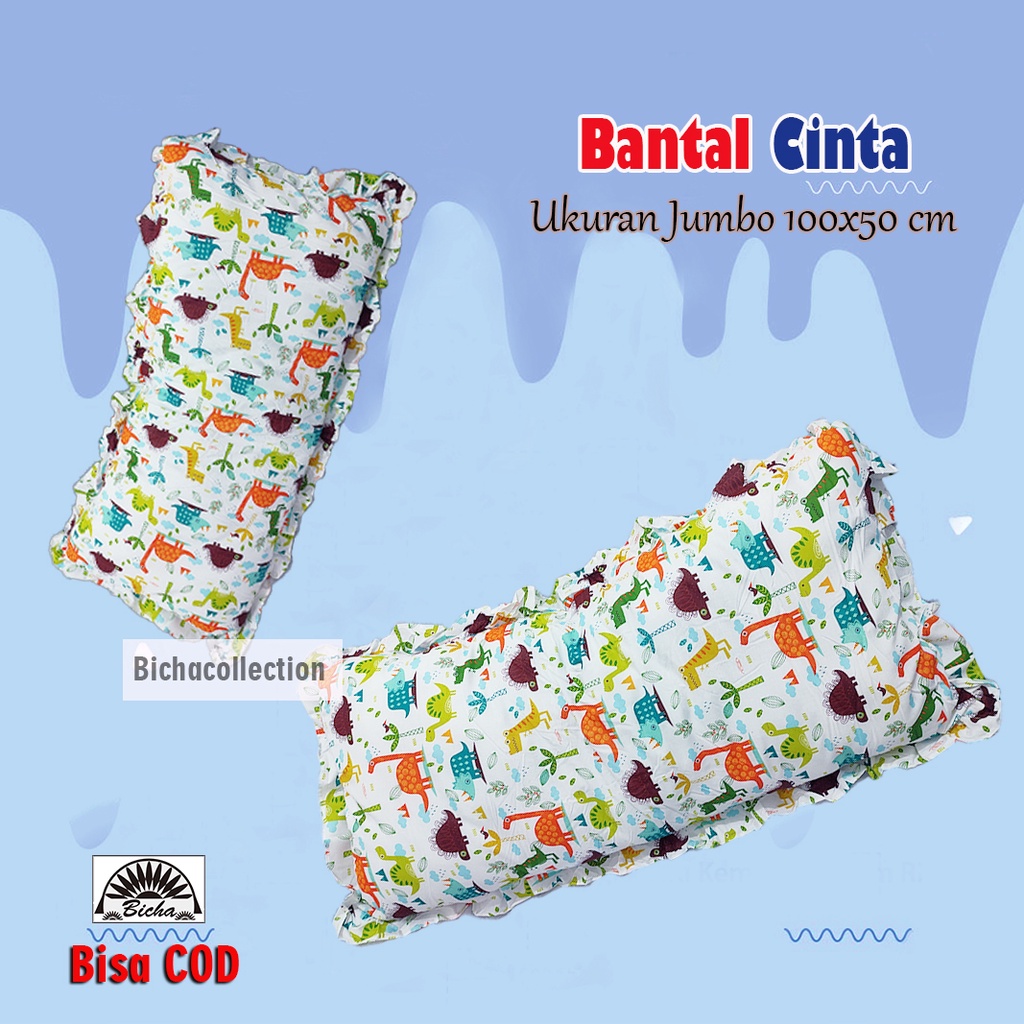 Promo Bantal Cinta Jumbo Ukuran 100x50 isi 1kg